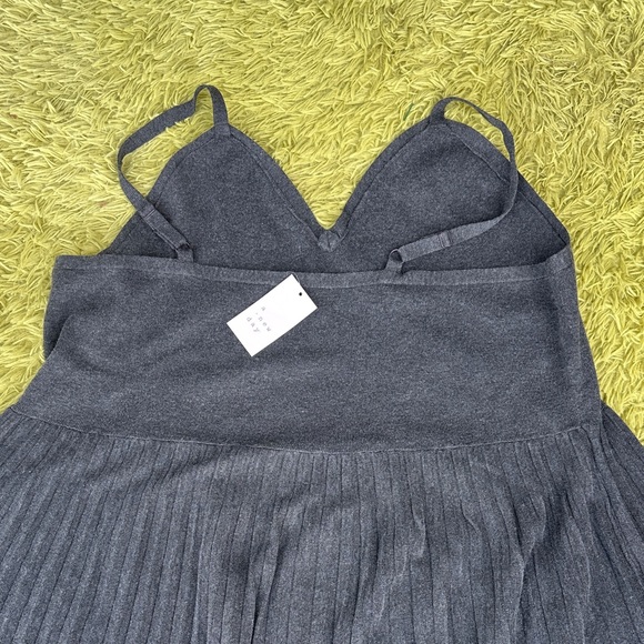 Charcoal Pleated Midi Sweater Dress - A New Day NWT Size 4X - Picture 3 of 7